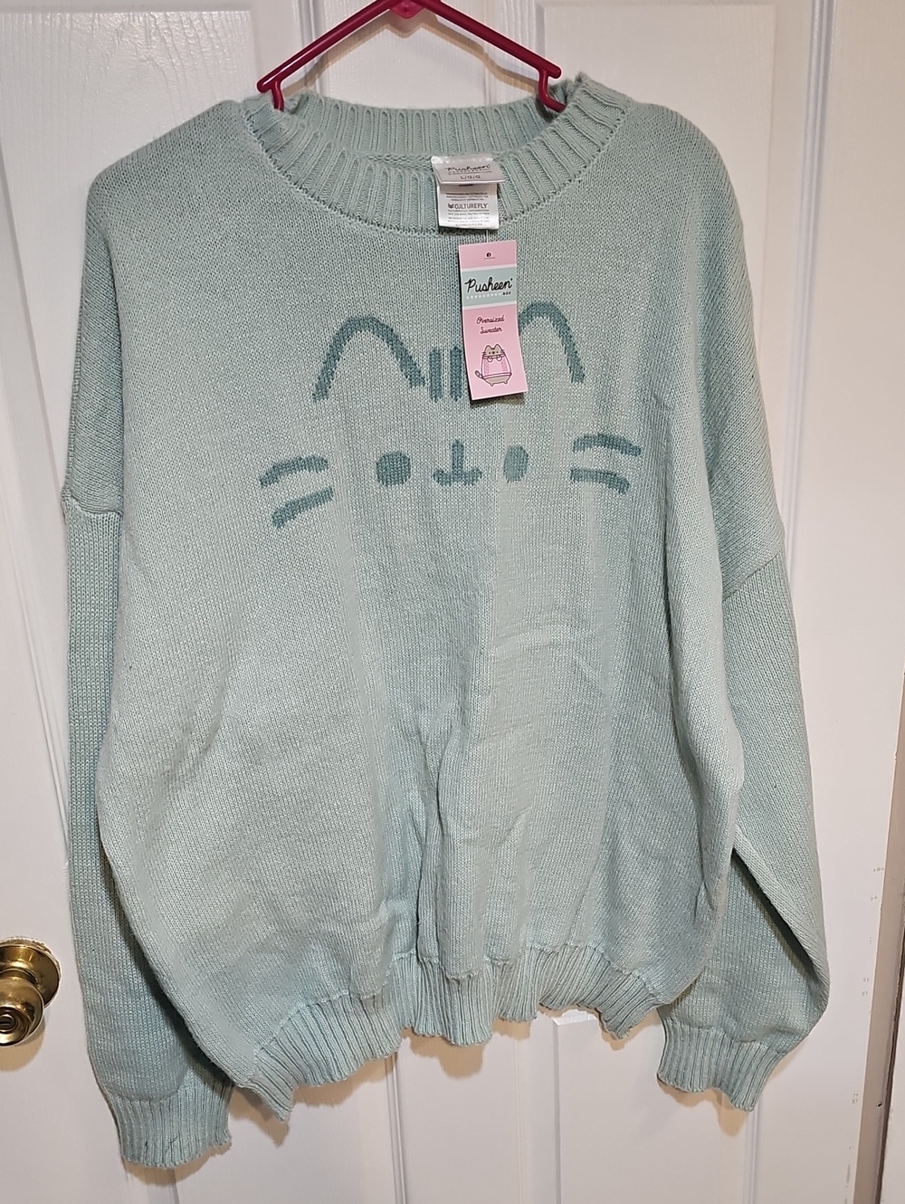 Pusheen Mint Cat Graphic Sweater - Women's Cozy Pullover